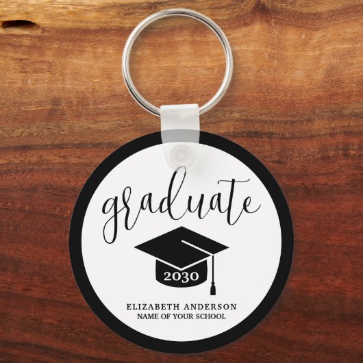 Moderne Simple Class of 2023 Afstuderen Afstuderen Sleutelhanger (Voorkant)