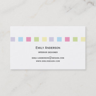 Moderne Simple Color Squares Visitekaartje