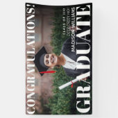 Moderne Simple Congrats Afstuderen Foto Spandoek (Verticaal)