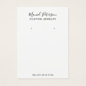 Moderne Simple Earring Jewelry Display Kaart (Voorkant)