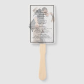 Moderne Simple Elegant Script Photo Wedding Progra Handwaaier (Voorkant)