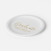 Moderne Simple Gold Script Graduation Party Papieren Bordje (Gekanteld)