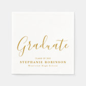 Moderne Simple Gold Script Graduation Party Servet (Voorkant)