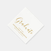 Moderne Simple Gold Script Graduation Party Servet (Hoek)