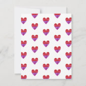 Moderne Simple Heart Script Note Card Notitiekaartje (Achterkant)