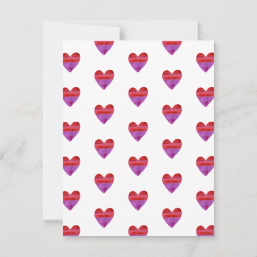 Moderne Simple Heart Script Note Card Notitiekaartje (Achterkant)