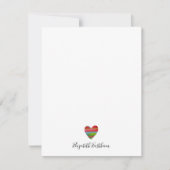 Moderne Simple Heart Script Note Card Notitiekaartje (Voorkant)