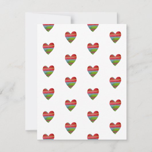 Moderne Simple Heart Script Note Card Notitiekaartje (Achterkant)