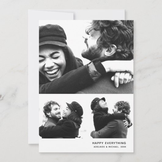 Moderne Simple Holiday Photo Collage Kaart (Voorkant)