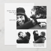 Moderne Simple Holiday Photo Collage Kaart (Voorkant / Achterkant)