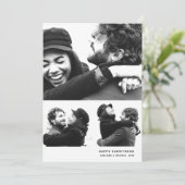 Moderne Simple Holiday Photo Collage Kaart (Staand voorkant)