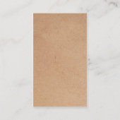 Moderne Simple Kraft Cardboard Blue Consultant Visitekaartje (Achterkant)