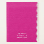 Moderne Simple Magenta Magnolia Logo Hair Studio Planner (Achterkant)