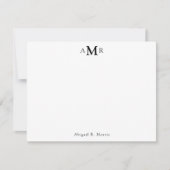 Moderne Simple MInimal 3 Monogram Initiaal Busines Notitiekaartje (Voorkant)