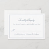 Moderne Simple Minimalist Elegant Wedding RSVP-kaa RSVP Kaartje (Voorkant / Achterkant)