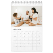 Moderne Simple Minimalist Family Photo Nieuwjaar Kalender (Mar 2026)