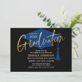 Moderne Simple Minimalist Graduation Party QR code Kaart (Staand voorkant)