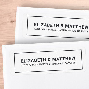 Moderne Simple Minimalist Typography Return Addres Etiket