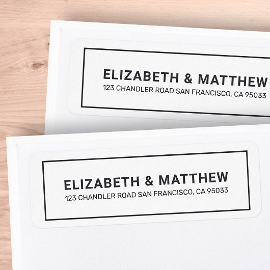 Moderne Simple Minimalist Typography Return Addres Etiket