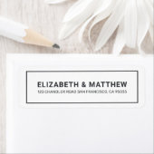 Moderne Simple Minimalist Typography Return Addres Etiket (Insitu)