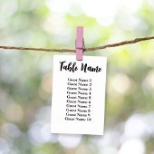 Moderne Simple Minimalist Wedding Table Name Kaart