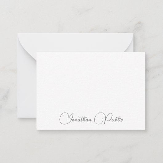 Moderne Simple Names Sjabloon Typografie Script (Achterkant)