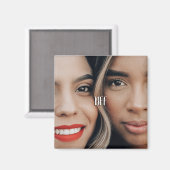 Moderne Simple Over Photo BFF Magneet (Voorkant / Achterkant)
