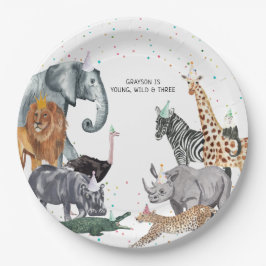 Moderne Simple Party Animal Waterverf Paper-Bord Papieren Bordje