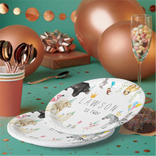 Moderne Simple Party Animal Waterverf Paper-Bord Papieren Bordje