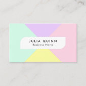 Moderne Simple Pastel-kleuren Visitekaartje (Voorkant)