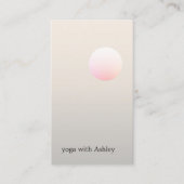 Moderne Simple Pastel Yoga Instructor Visitekaartje (Voorkant)