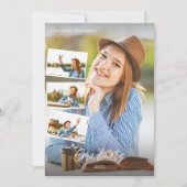 Moderne Simple Photo Collage Afstuderen Kaart (Voorkant)