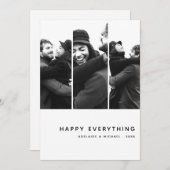 Moderne Simple Photo Collage Minimal Holiday Kaart (Voorkant / Achterkant)