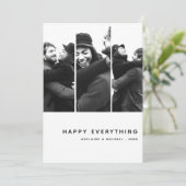 Moderne Simple Photo Collage Minimal Holiday Kaart (Staand voorkant)