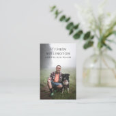 Moderne Simple Photo Pet Sitter Dog Trainer Visitekaartje (Staand voorkant)
