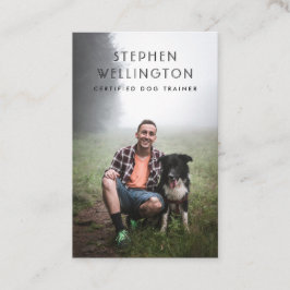Moderne Simple Photo Pet Sitter Dog Trainer Visitekaartje