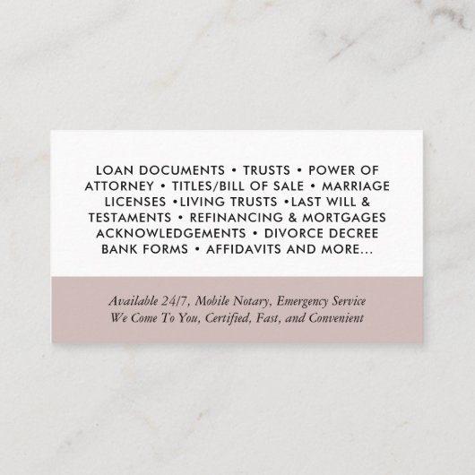 Moderne Simple Photo QR Notary Signing Loan Agent Visitekaartje (Achterkant)