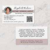 Moderne Simple Photo QR Notary Signing Loan Agent Visitekaartje (Voorkant / Achterkant)