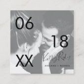 Moderne Simple Photo Wedding RSVP Enclosure Kaart (Voorkant)