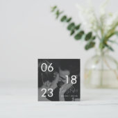Moderne Simple Photo Wedding RSVP Enclosure Kaart (Staand voorkant)