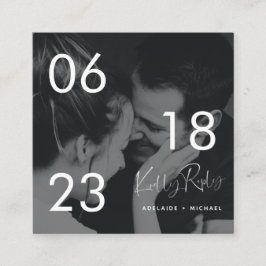 Moderne Simple Photo Wedding RSVP Enclosure Kaart