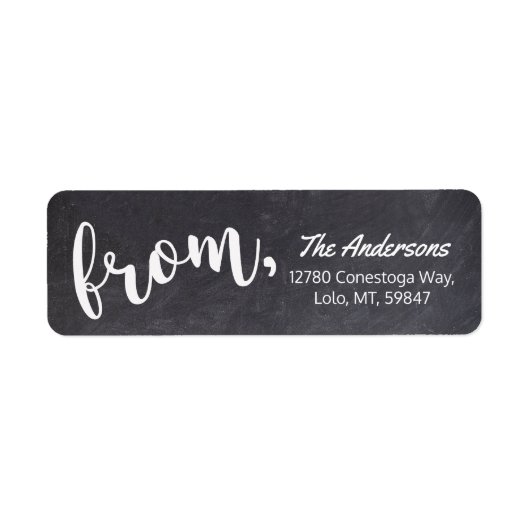 Moderne Simple Plain Typography Calligraphy Script Etiket (Voorkant)