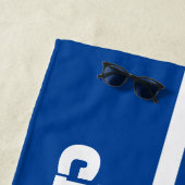 Moderne Simple Pool Monogram Naam Strandlaken (In situ)