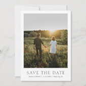 Moderne Simple Save the Date Photo Card QR-code (Voorkant)