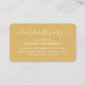 Moderne Simple Script Bachelorette Party Ticket Informatiekaartje (Voorkant)