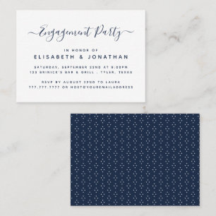 Moderne Simple Script Engagement Party-ticket Visitekaartje