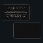 Moderne Simple Script Evening Event Ticket nodigt<br><div class="desc">Modern Simple Script Evening Event Ticket Invitations,  ideaal voor een stijlvolle huwelijksfeest.</div>