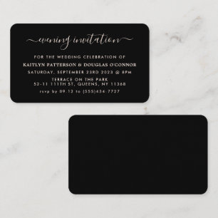 Moderne Simple Script Evening Event Ticket nodigt 
