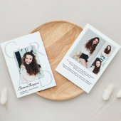 Moderne Simple Script Photo Collage Afstuderen Kaart