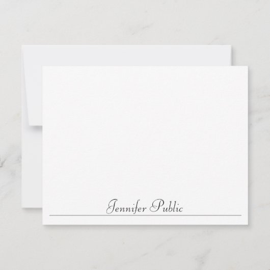 Moderne Simple Sjabloon Script Name Typografie (Achterkant)